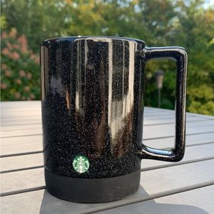 NWT Starbucks 2022 Modern Black & White Speckled Ceramic Mug Tumbler